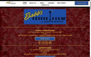 Babb's Coffee House website