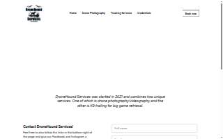DroneHound Services website