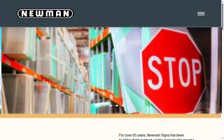 Newman Signs website