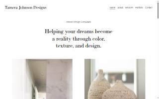 Tamera Johnson Designs website
