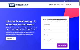 701 Studios of Mandan website