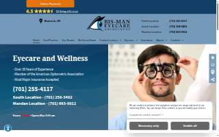 Bis-Man Eyecare Associates website