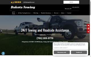 Dakota Towing website