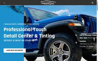 Professional Touch Detail Center website