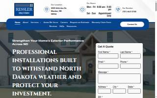 Ressler Siding & Windows website