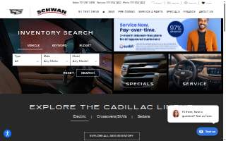 Schwan Cadillac website