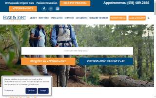 The Bone & Joint Center of Mandan website
