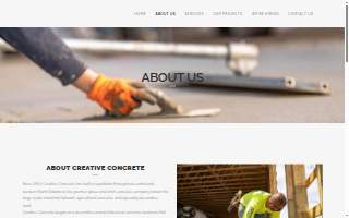 Creative Concrete website