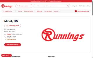 Runnings website