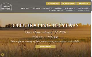 Thomas Family Funeral Home website