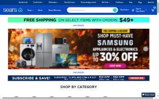 Sears Appliance Repair website