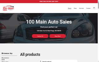 100 Main Auto Sales website