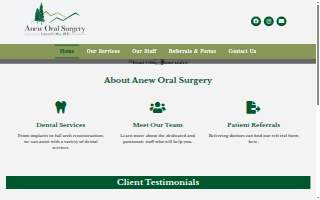 Anew Oral Surgery of West Fargo website
