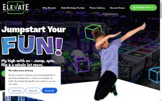 Elevate Rock School website