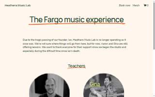 Heathens Music Lab website