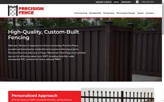 Precision Fence of West Fargo website