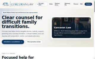 Corcoran Law PLLP website