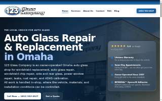 123 Glass Company of Bellevue website