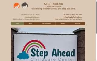 A Step Ahead Child Care & Education Center website