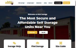 AAA Storage of Bellevue website