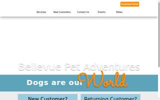 Bellevue Pet Adventures website