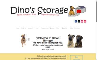 Dino's Storage website