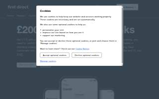 First Direct website