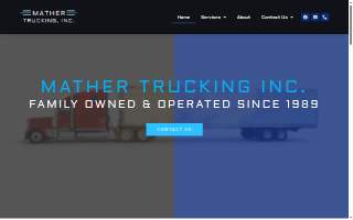 Mather Trucking Inc. website