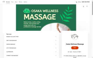 Osaka Wellness Massage website