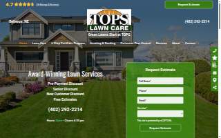 Tops Lawn Care website