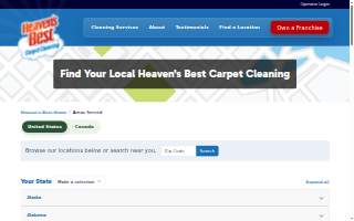 Heaven's Best Carpet Cleaning Columbus Ne website