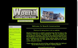 Woerth Construction & Cabinets website