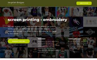 Imprint Designz website