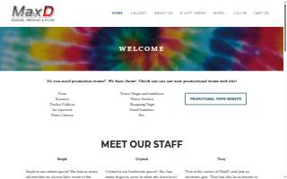 Max D Designs Printing and More website
