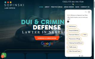 Sopinski Law Office website