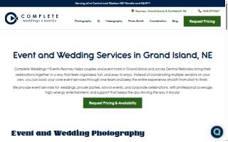 Complete Weddings + Events of Grand Island website