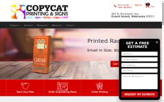 Copycat Printing & Signs website