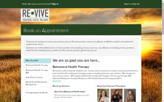 ReVive Behavioral Health + Wellness website