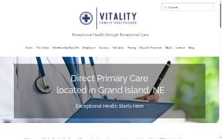 Vitality Family Healthcare website