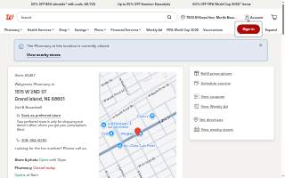 Walgreens Pharmacy website