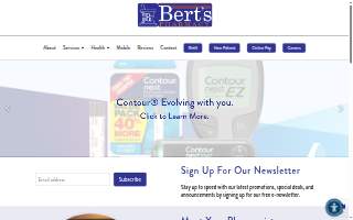 Bert's Pharmacy website