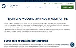 Complete Weddings + Events of Hastings website