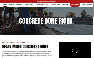 Consolidated Concrete Co. website