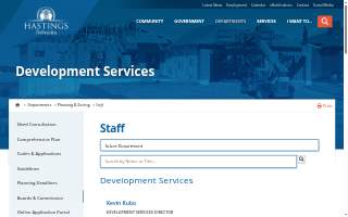 Hastings Building Inspector website