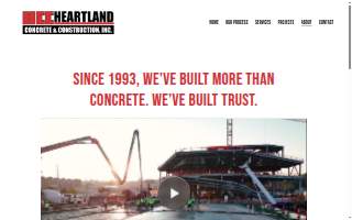 Heartland Concrete & Construction website