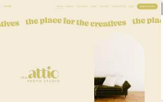 the attic photo studio website