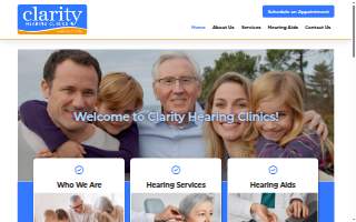 Clarity Hearing Clinics website