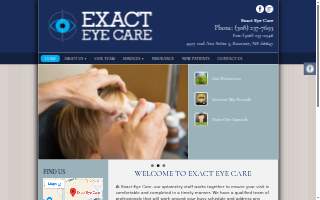 Exact Eye Care website