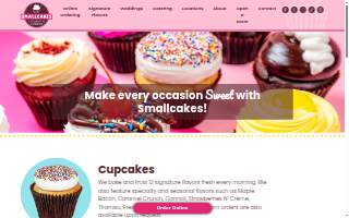 Smallcakes Cupcakery website