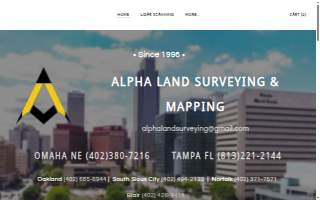 Alpha Land Surveying of La Vista website
